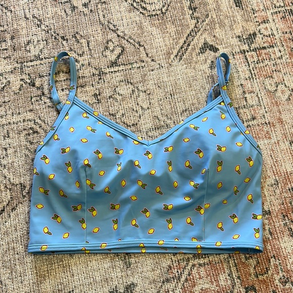 Kortni Jeane Other - Kortni Jeane Blue Lemon Print Swim Top